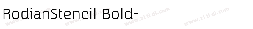 RodianStencil Bold字体转换